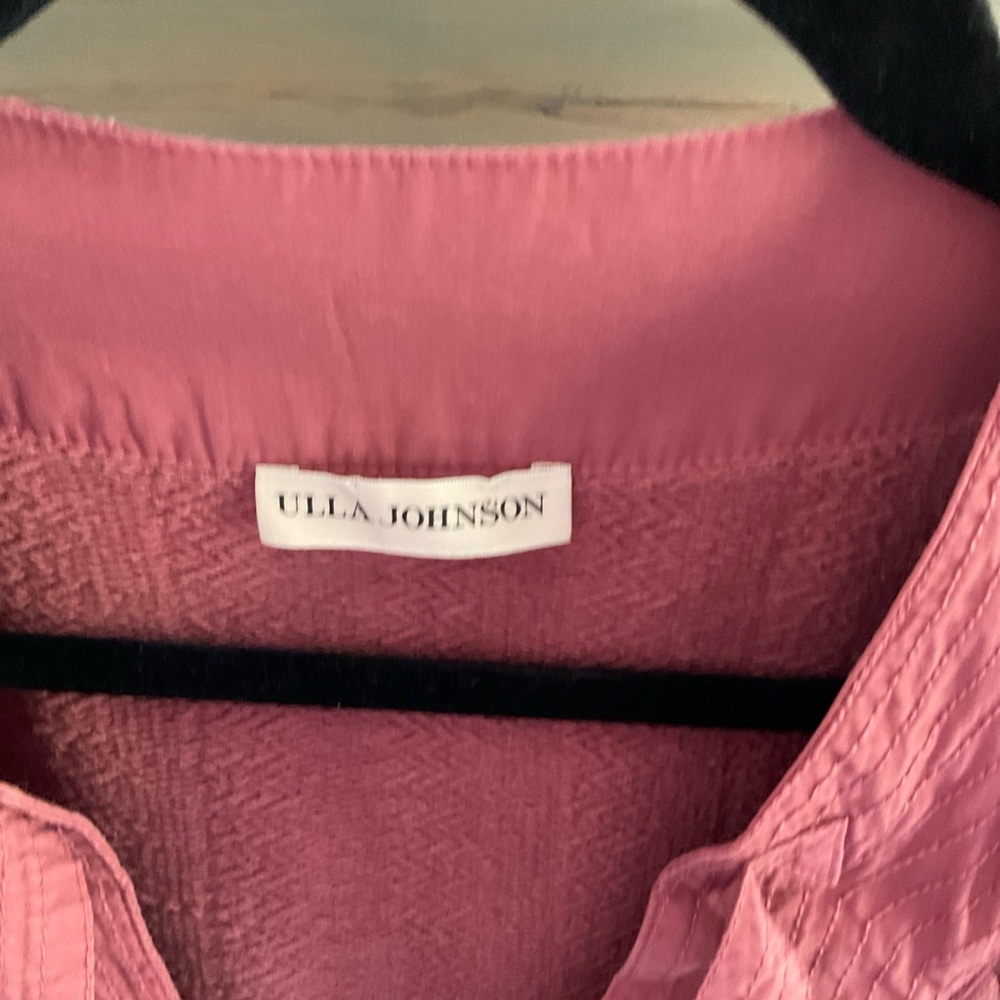 Ulla Johnson Sutton U-neck Puff Sleeve Sweatshirt in Pink Size large - Picture 2 of 6